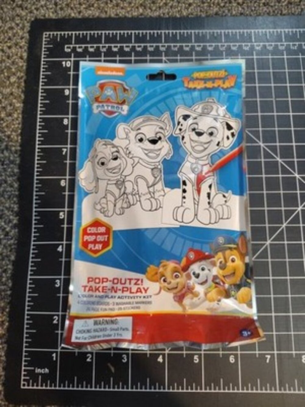 Paw Patrol Pop-Outz Take-n-Play Activity Set, Board, Pad, Markers, Stickers
